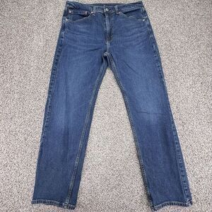 Levis Jeans Mens 34x30 Blue 505 Straight Leg Regular Fit Medium Wash Mid Rise‎